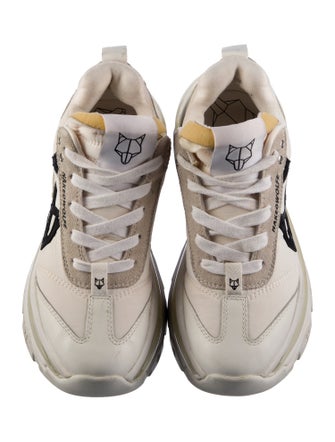 Naked Wolfe Leather Colorblock Pattern Chunky Sneakers