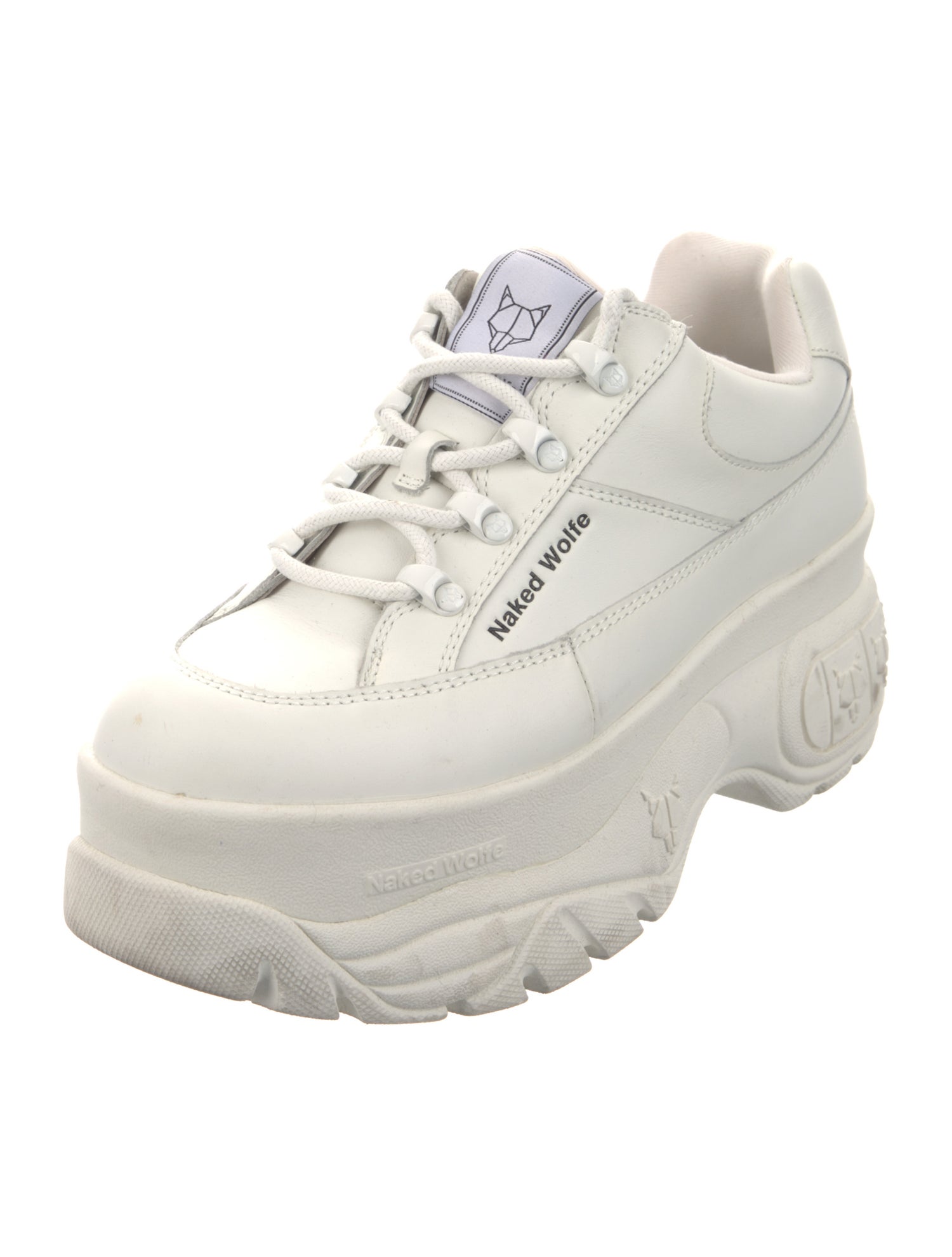 Naked Wolfe Leather Wedge Sneakers