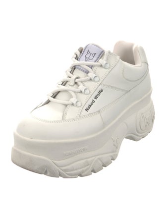 Naked Wolfe Leather Wedge Sneakers