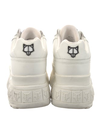 Naked Wolfe Leather Wedge Sneakers