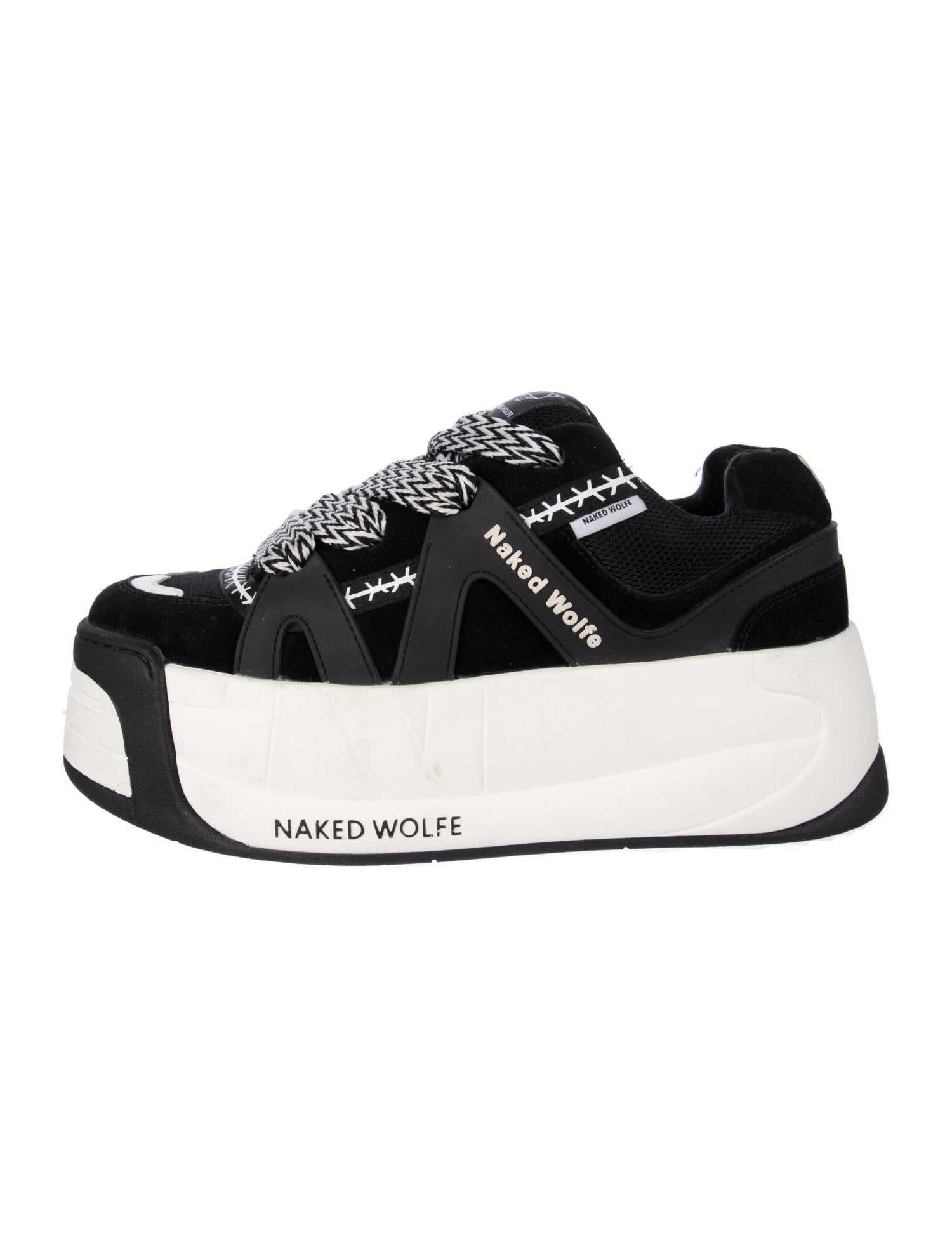 Naked Wolfe Suede Printed Chunky Sneakers