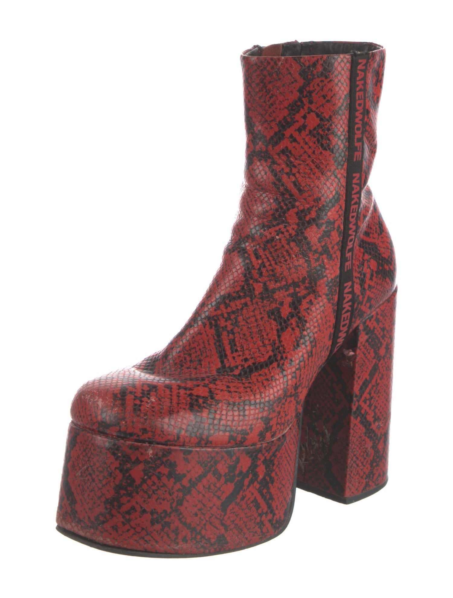 Naked Wolfe Leather Animal Print Boots