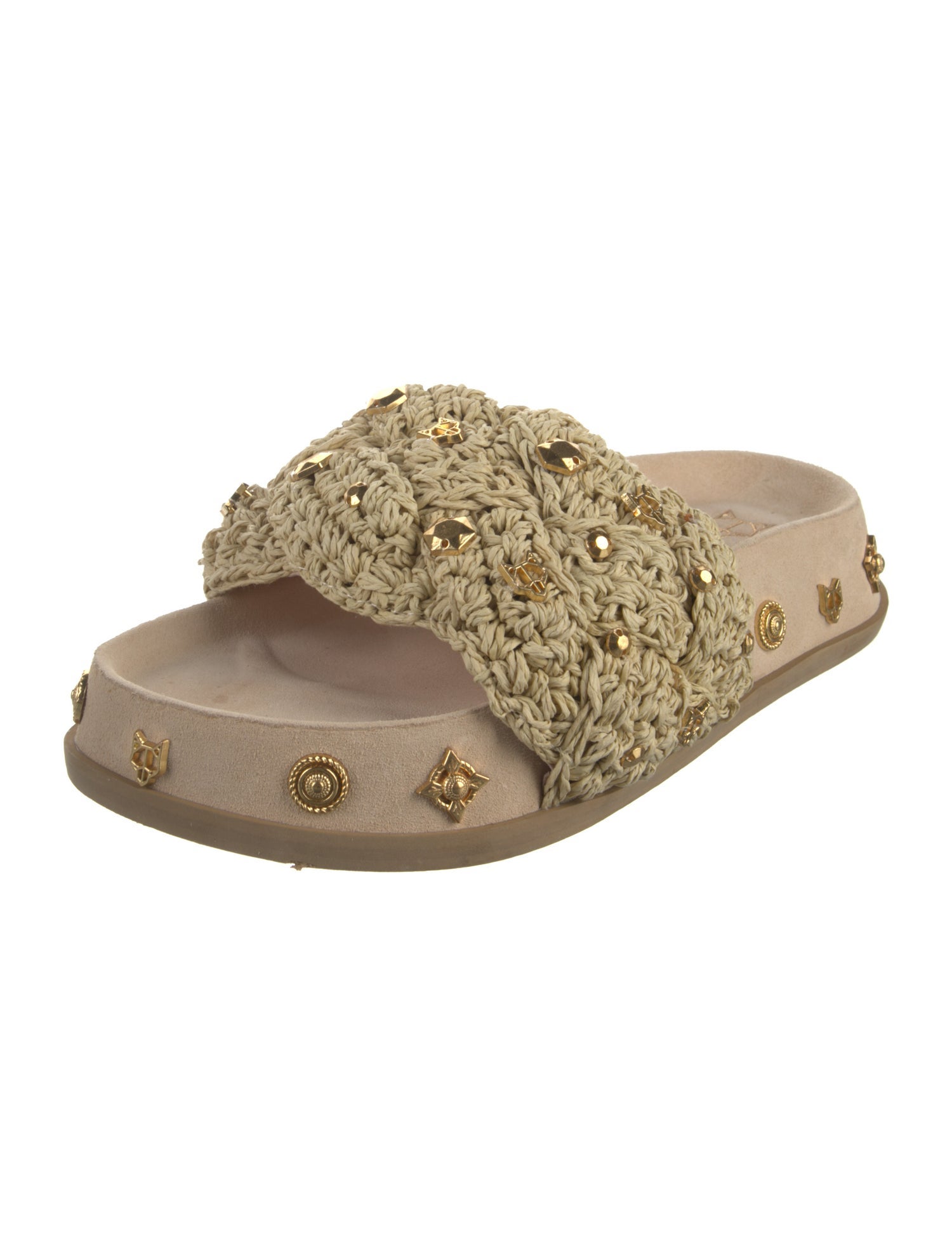 Naked Wolfe Raffia Slides