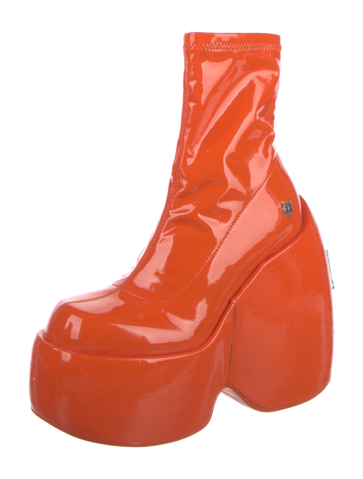 Naked Wolfe Patent Leather Lace-Up Boots