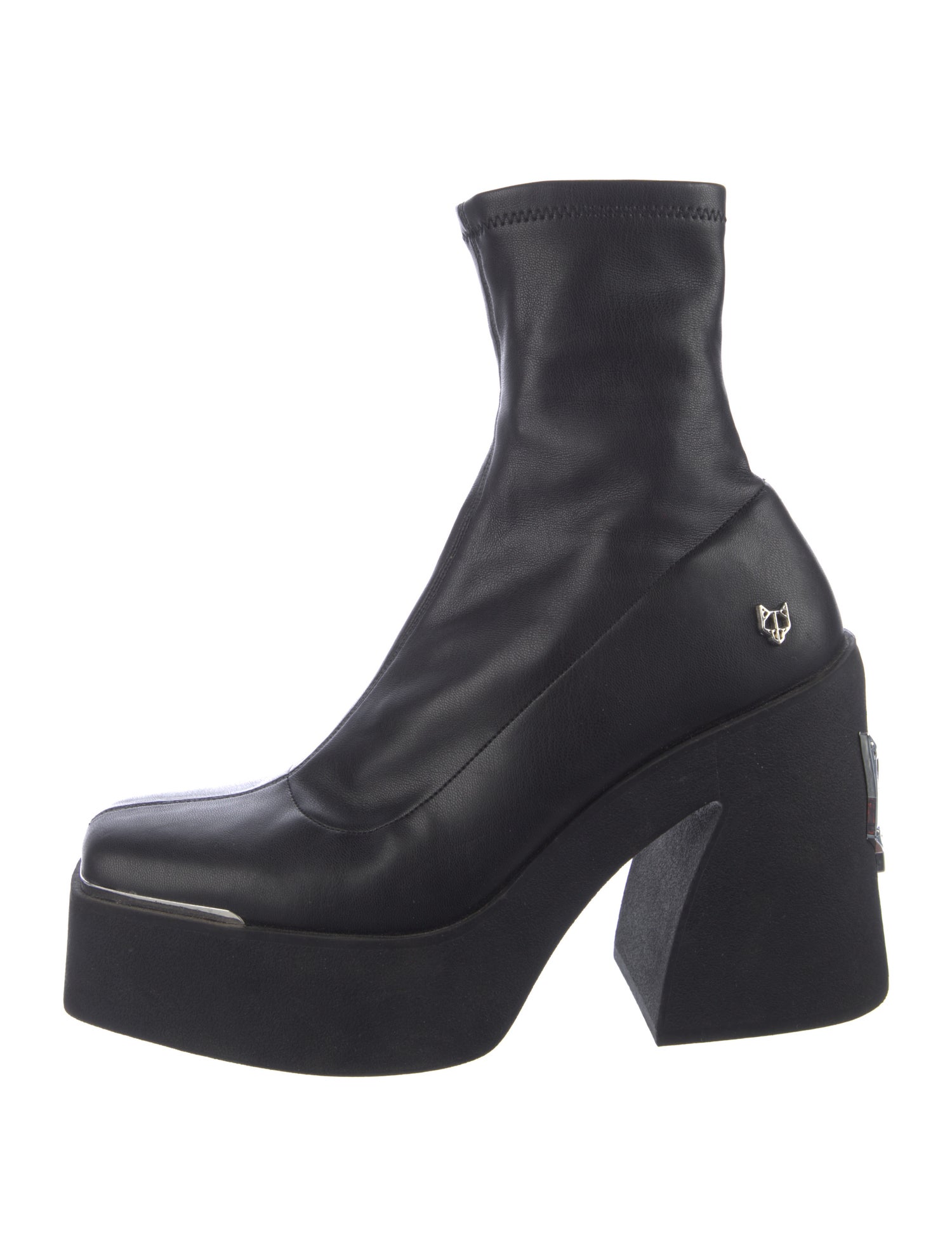 Naked Wolfe Leather Studded Accents Sock Boots