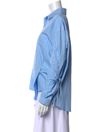 NKC Striped Long Sleeve Button-Up Top