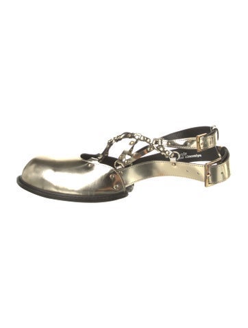 noir kei ninomiya Sandals Leather Cutout Accent Slingback 7