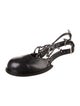 noir kei ninomiya Leather Cutout Accent Slingback Sandals