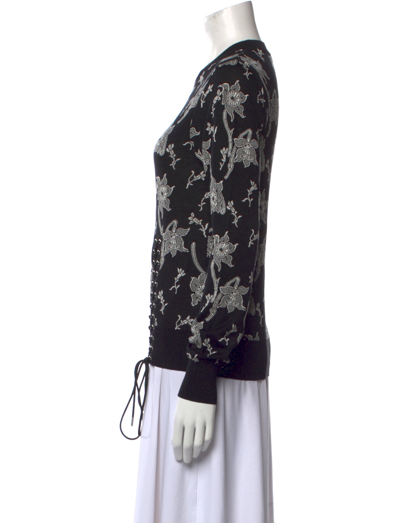 noir kei ninomiya Printed Crew Neck Sweater