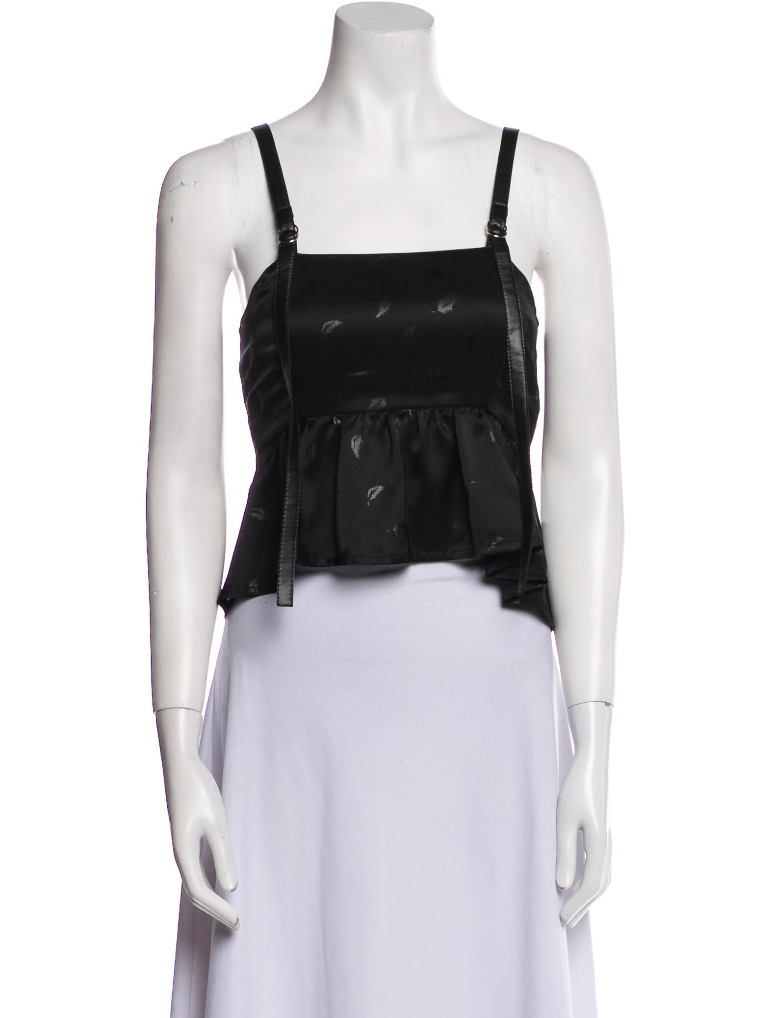 noir kei ninomiya Vintage Square Neckline Crop Top