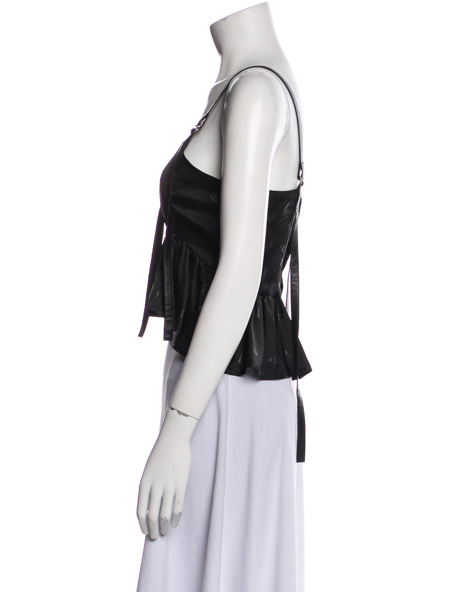 noir kei ninomiya Vintage Square Neckline Crop Top