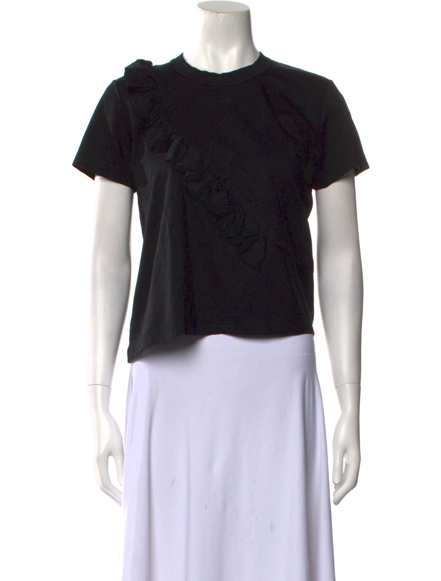 noir kei ninomiya Crew Neck Short Sleeve Crop Top