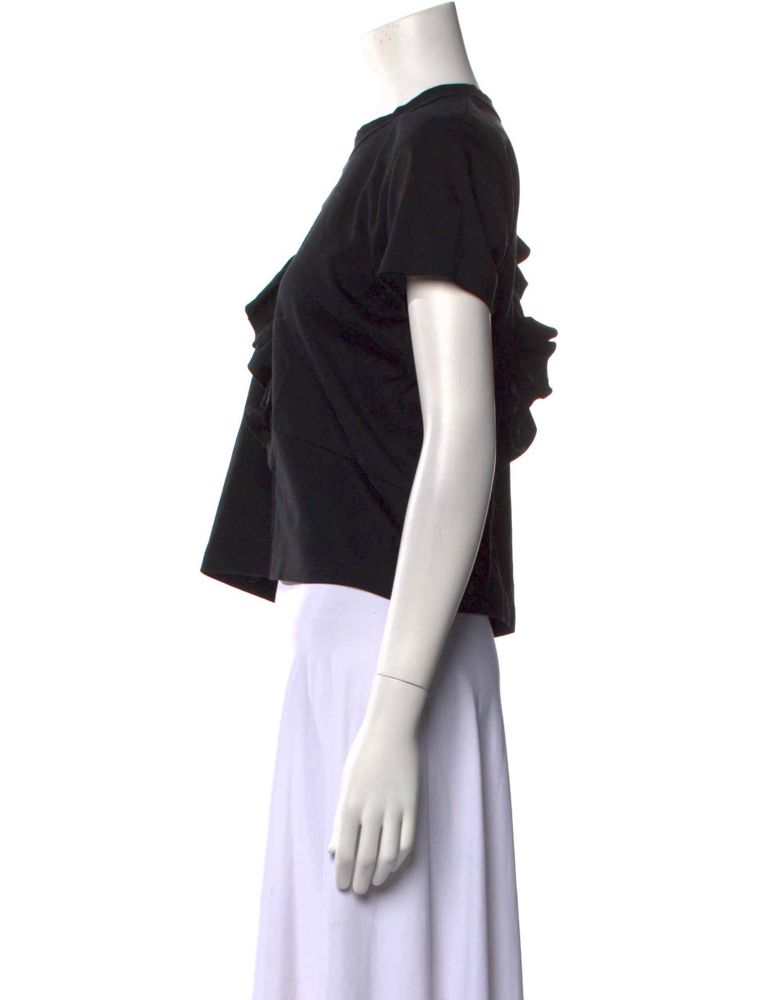 noir kei ninomiya Crew Neck Short Sleeve Crop Top