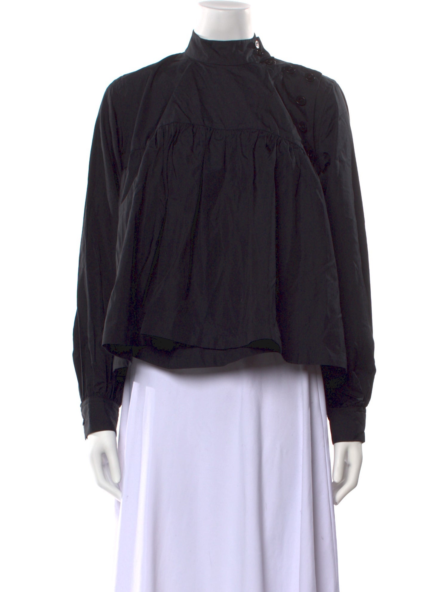 noir kei ninomiya Mock Neck Long Sleeve Blouse w/ Tags