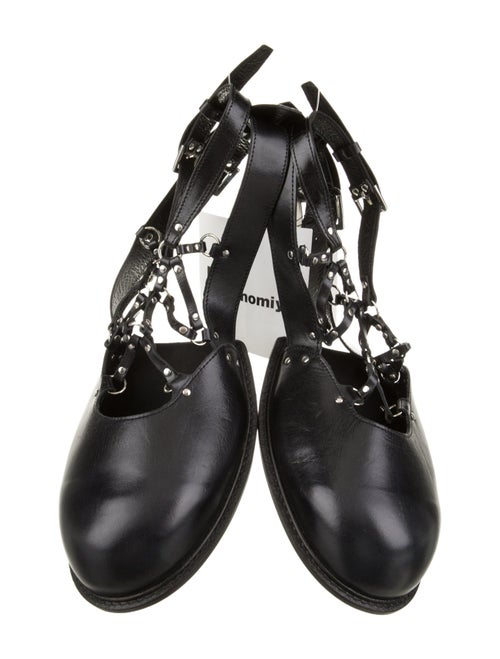 noir kei ninomiya leather toe strap shoe add-on