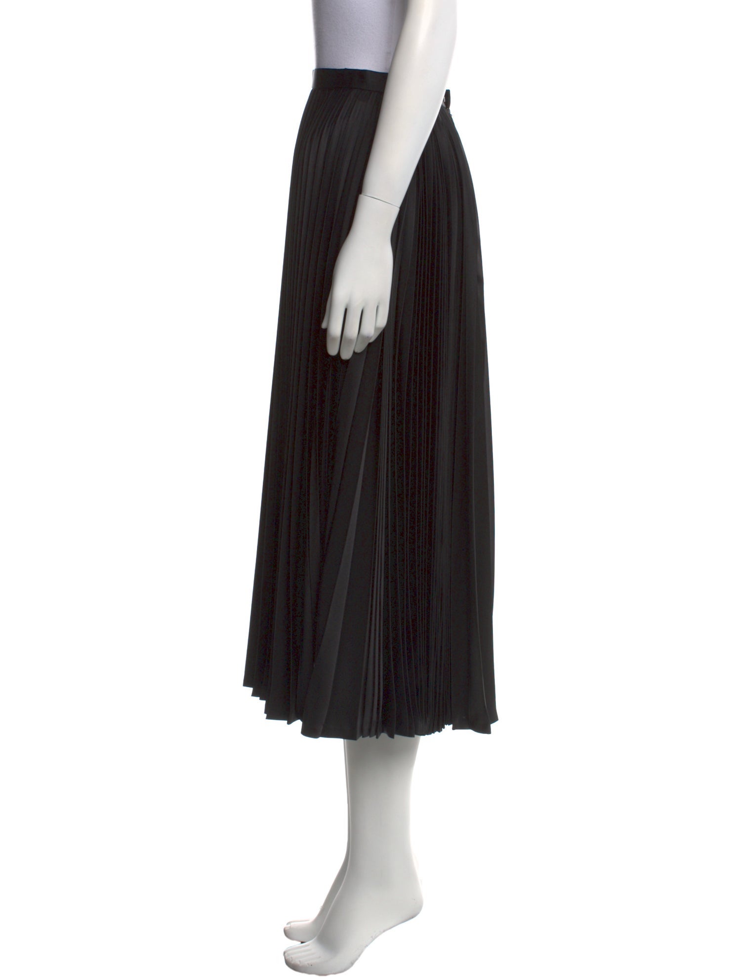 noir kei ninomiya Pleated Accents Midi Length Skirt