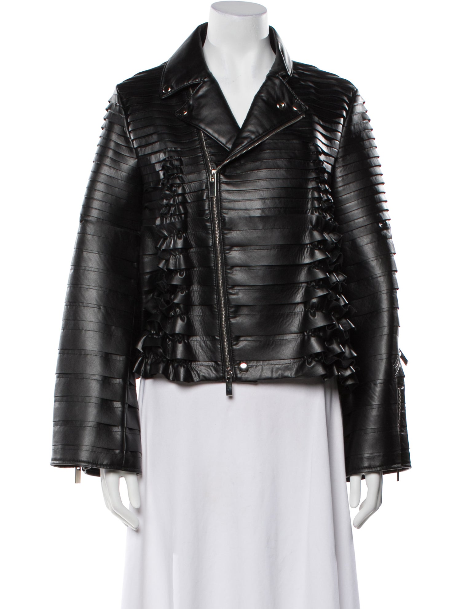 noir kei ninomiya 2018 Faux Leather Biker Jacket