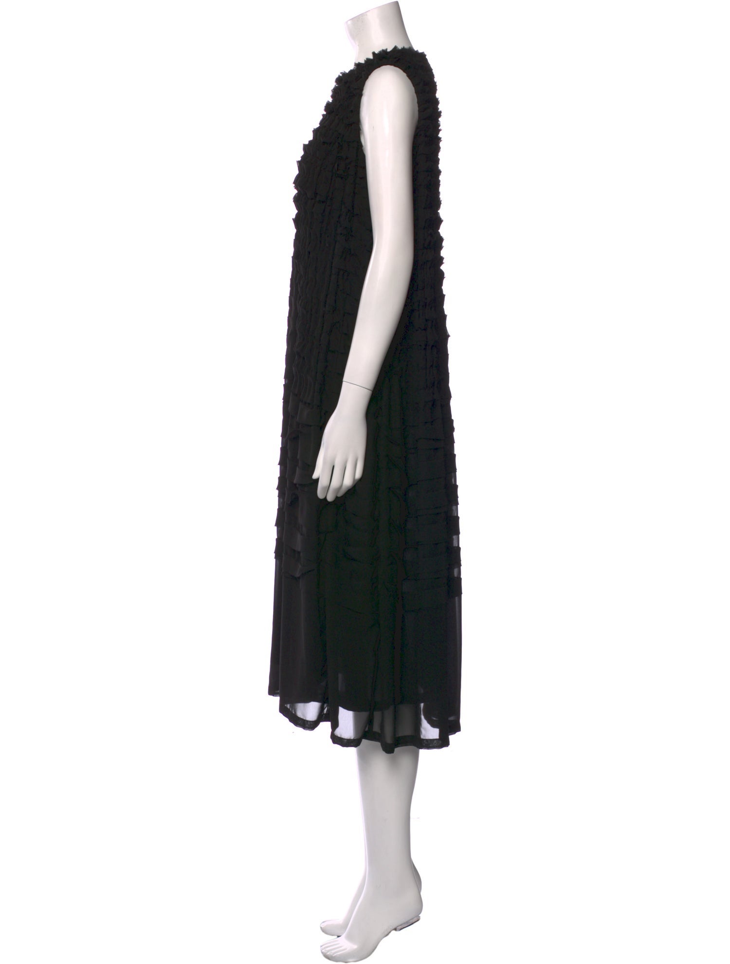 noir kei ninomiya Mock Neck Midi Length Dress