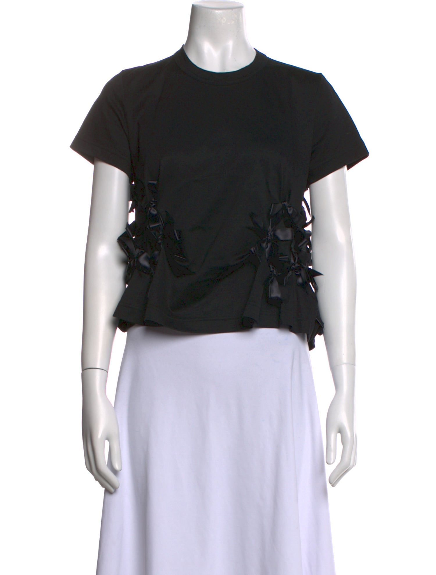noir kei ninomiya Crew Neck Short Sleeve Crop Top