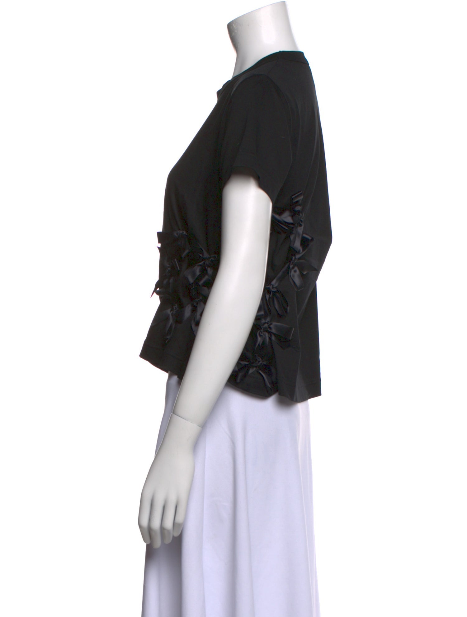 noir kei ninomiya Crew Neck Short Sleeve Crop Top