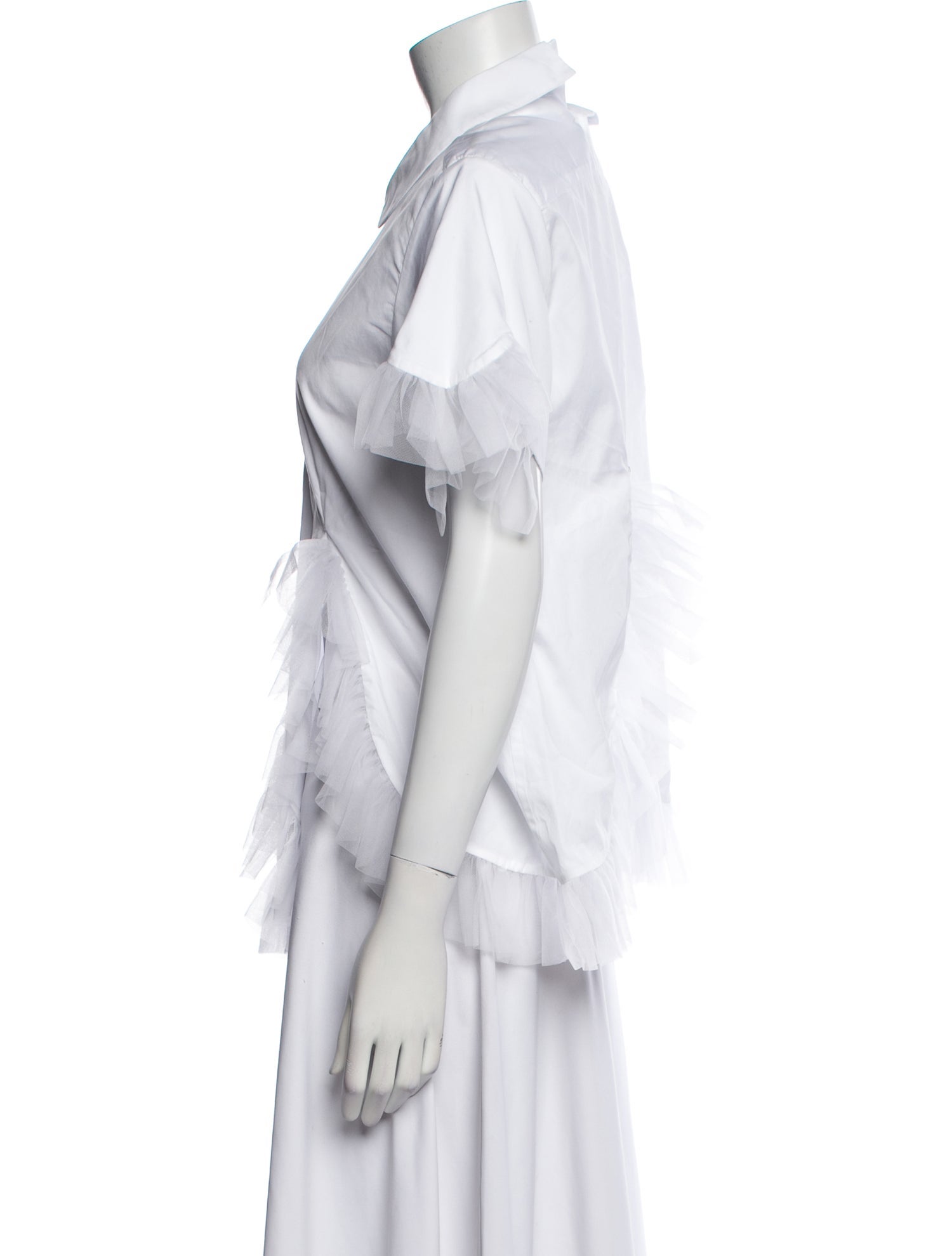 noir kei ninomiya 2023 Short Sleeve Button-Up Top