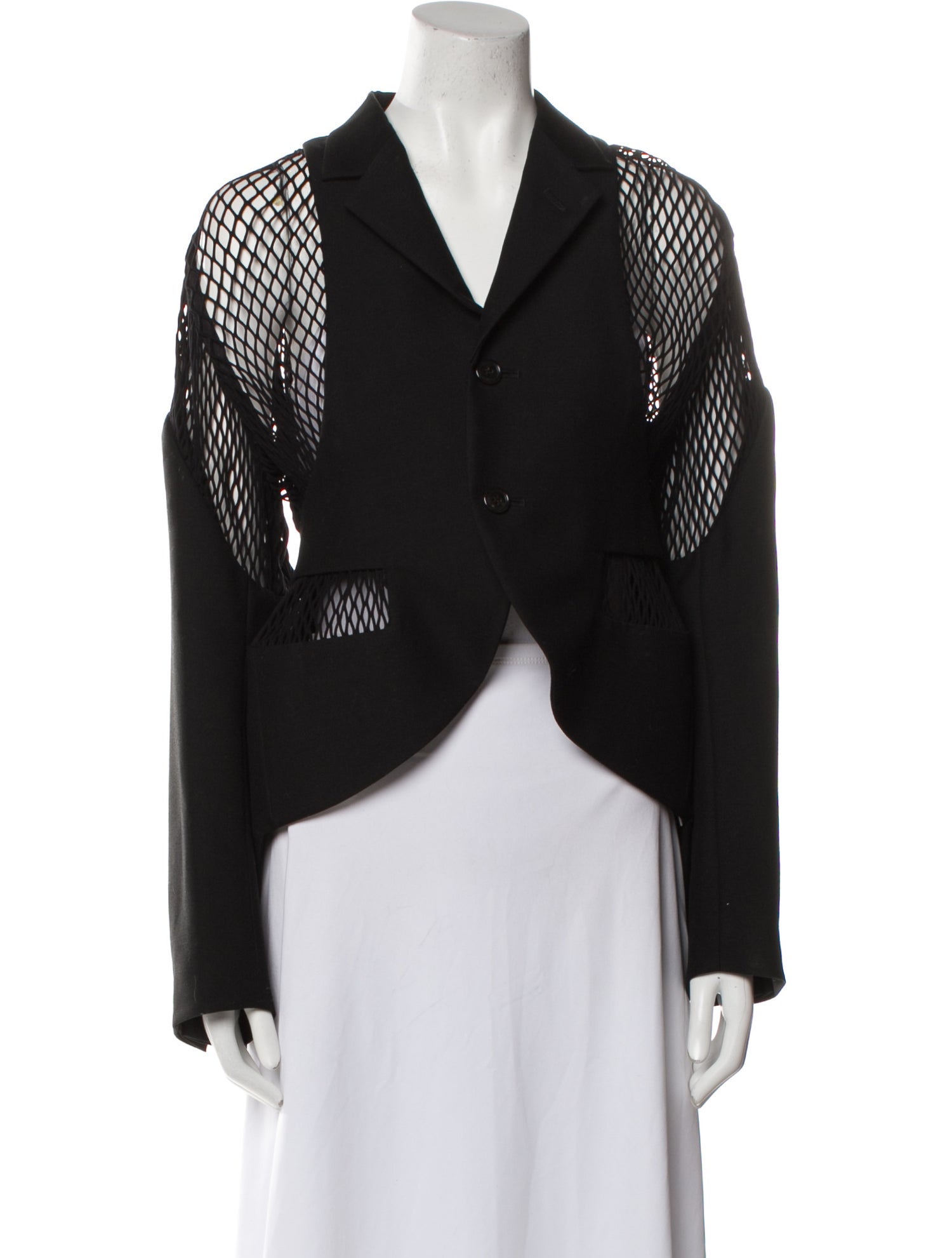 noir kei ninomiya Wool Lace Pattern Evening Jacket