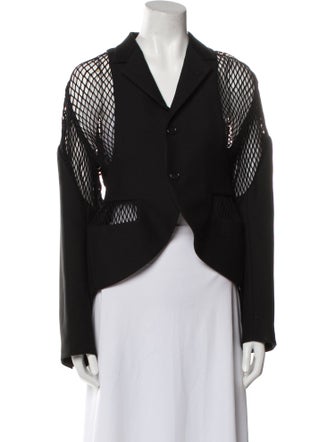 noir kei ninomiya Wool Lace Pattern Evening Jacket