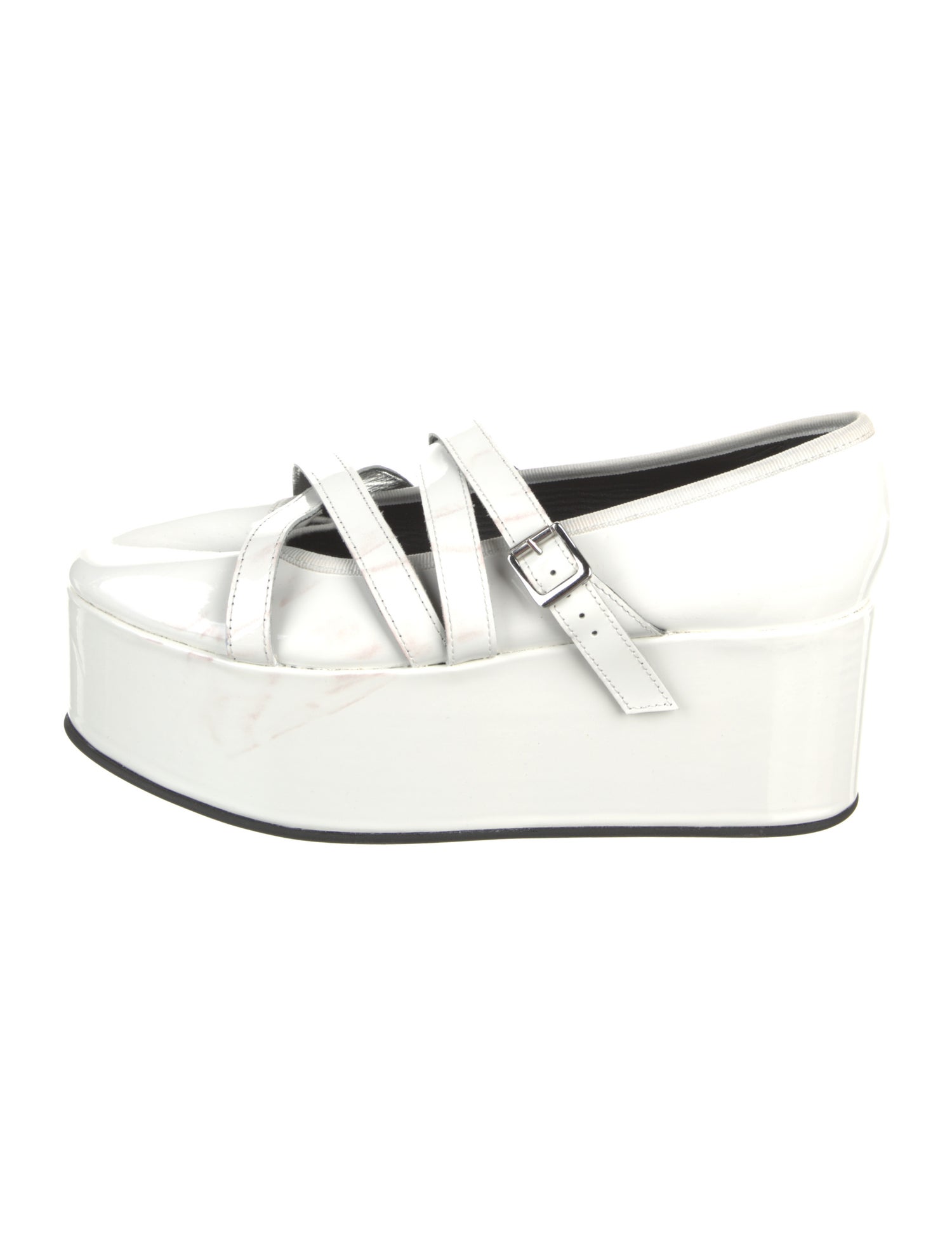 noir kei ninomiya Patent Leather Leather Trim Embellishment Mules