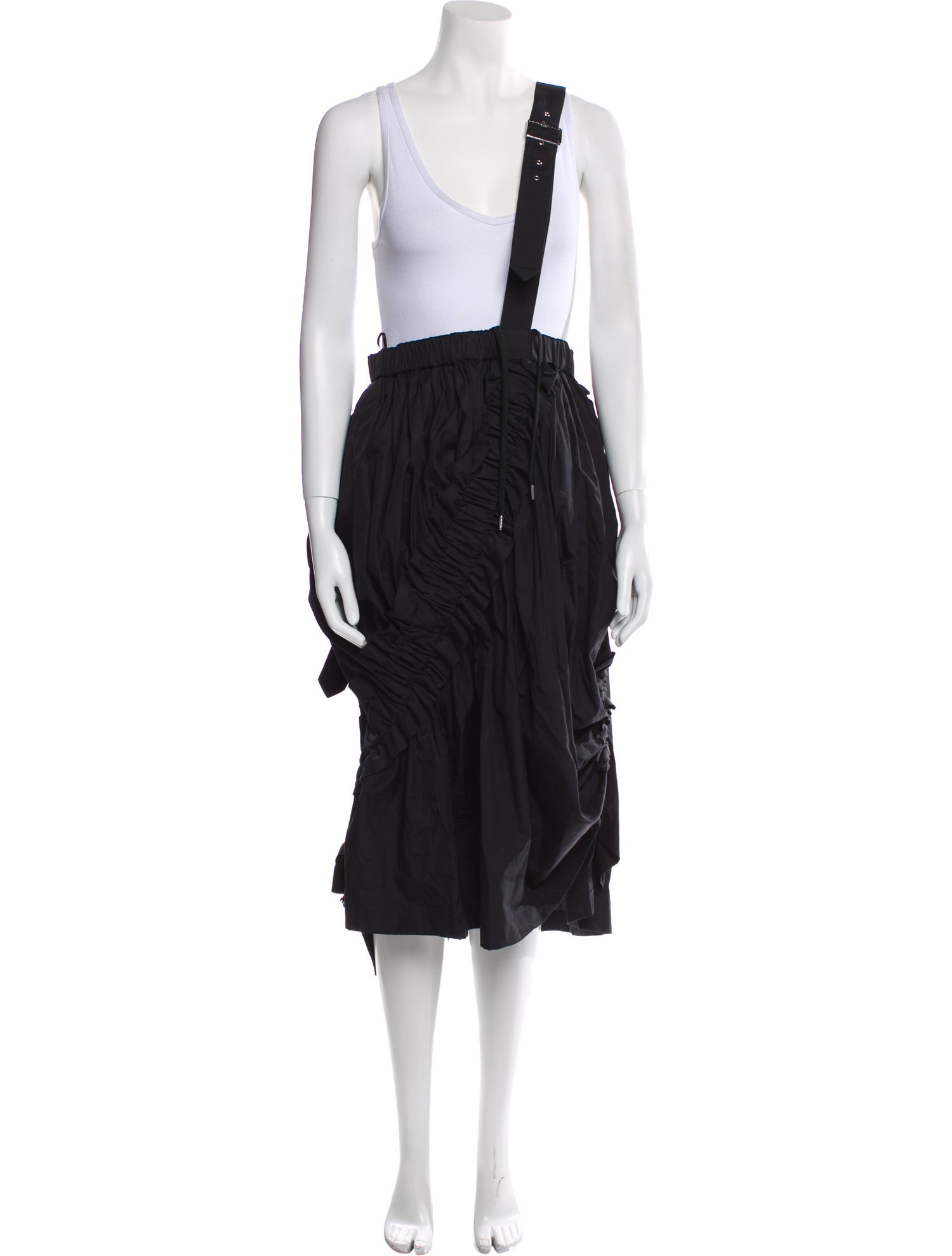 noir kei ninomiya Ruffle Embellishment Midi Length Skirt