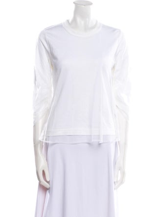 noir kei ninomiya Crew Neck Three-Quarter Sleeve Sweatshirt