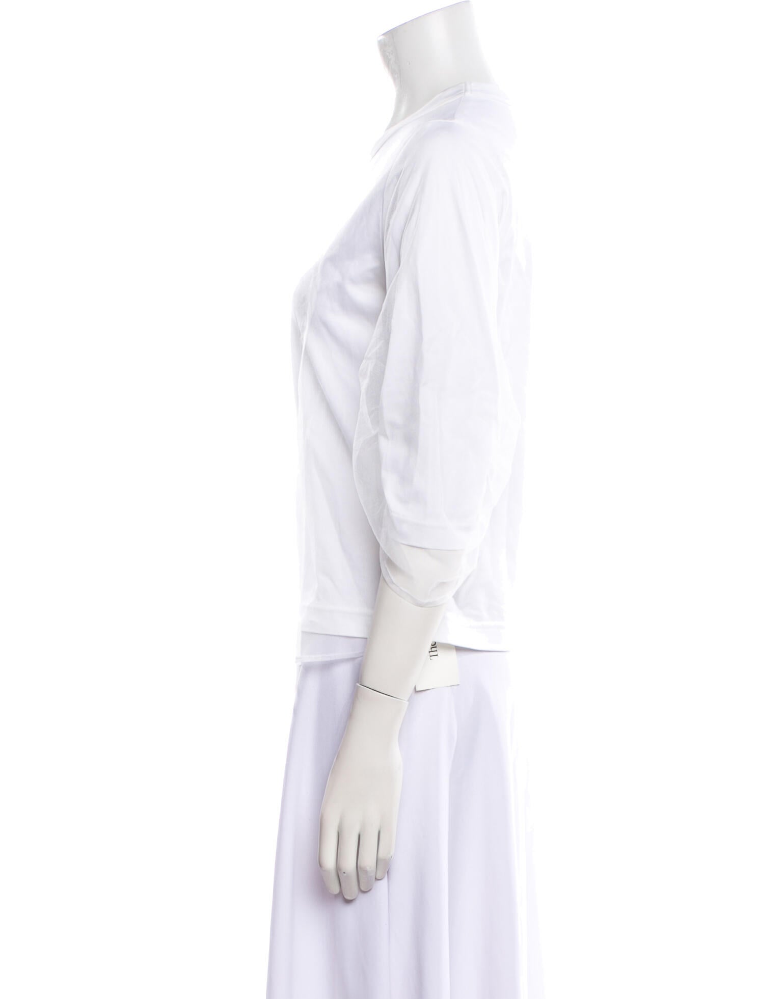 noir kei ninomiya Crew Neck Three-Quarter Sleeve Sweatshirt