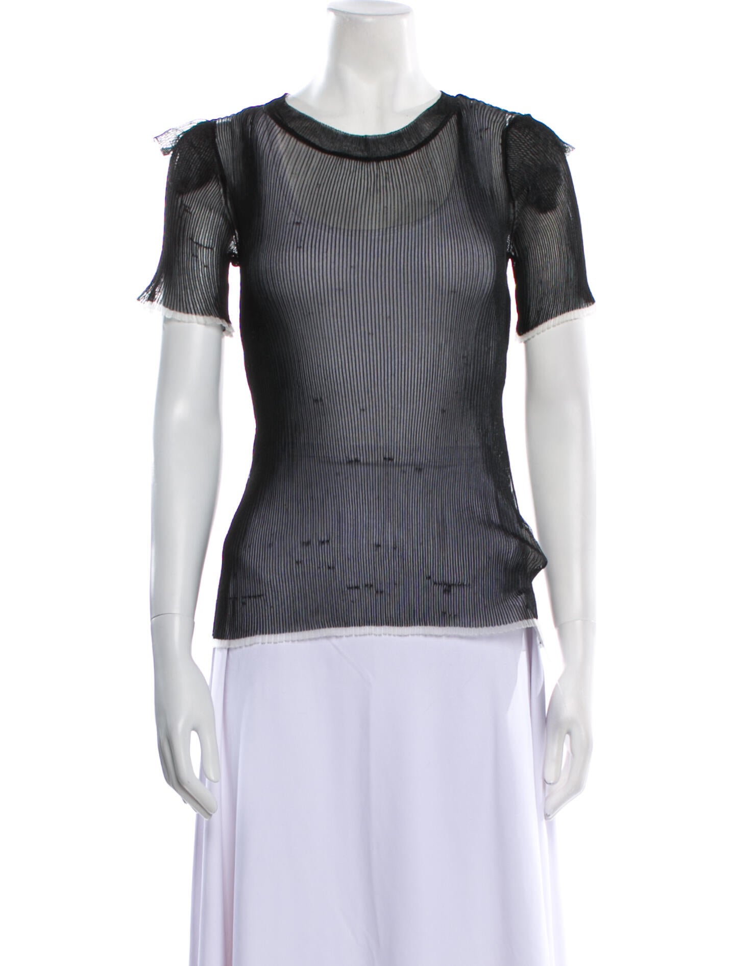 noir kei ninomiya Striped Crew Neck T-Shirt