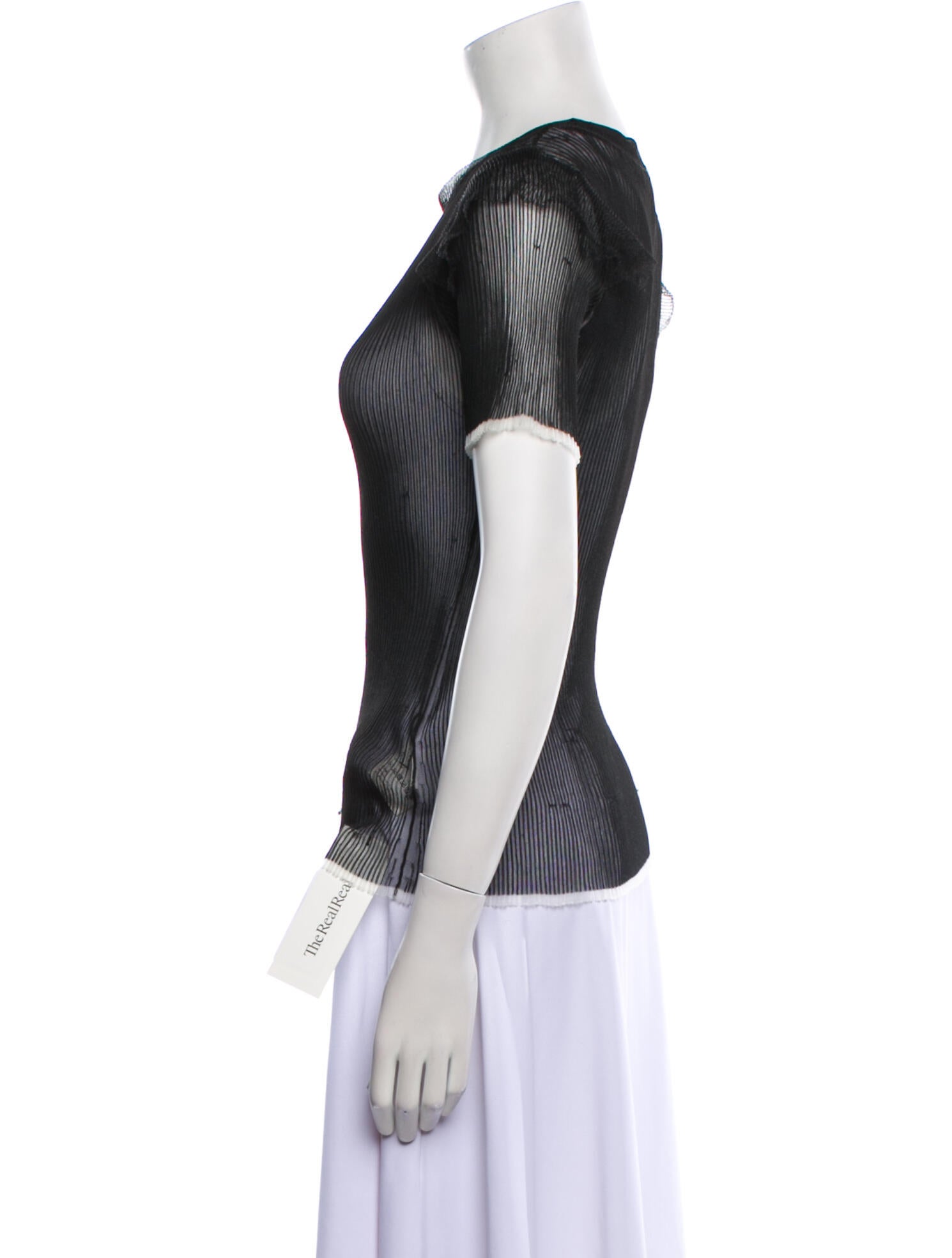 noir kei ninomiya Striped Crew Neck T-Shirt