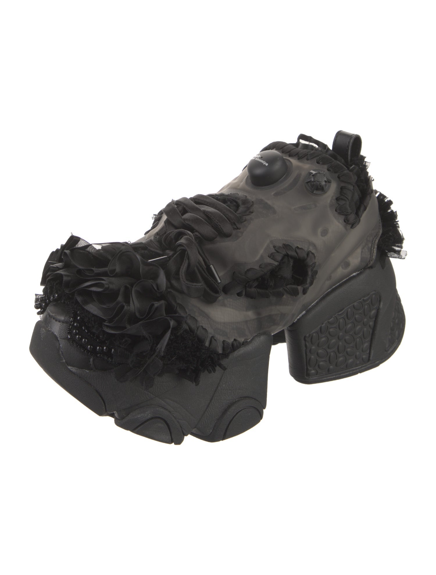 noir kei ninomiya Nylon Whipstitch Trim Chunky Sneakers