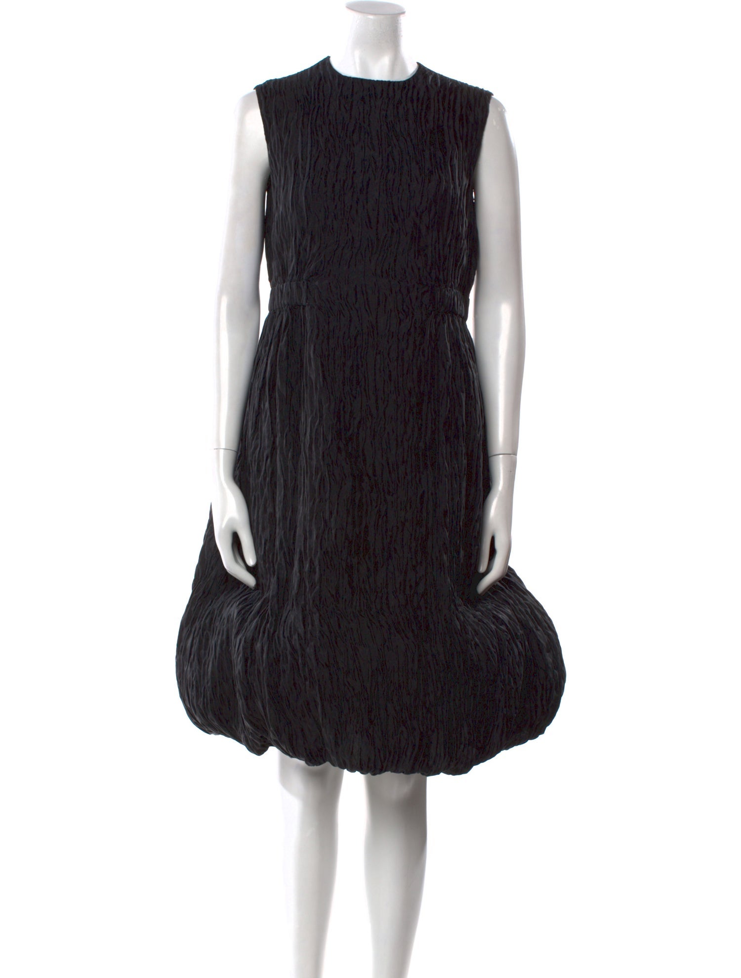noir kei ninomiya Crew Neck Knee-Length Dress