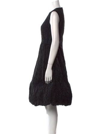 noir kei ninomiya Crew Neck Knee-Length Dress