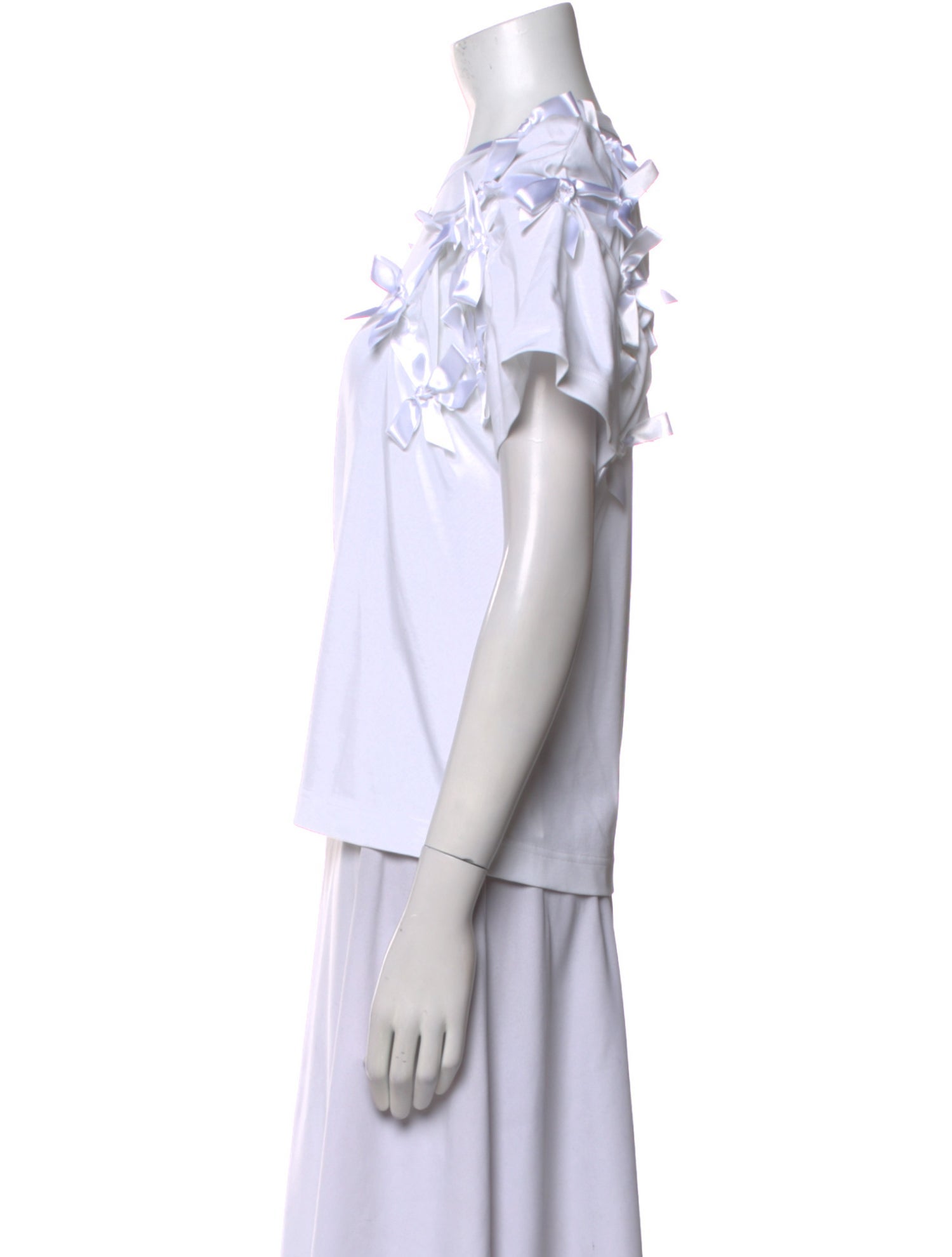 noir kei ninomiya Bateau Neckline Short Sleeve T-Shirt