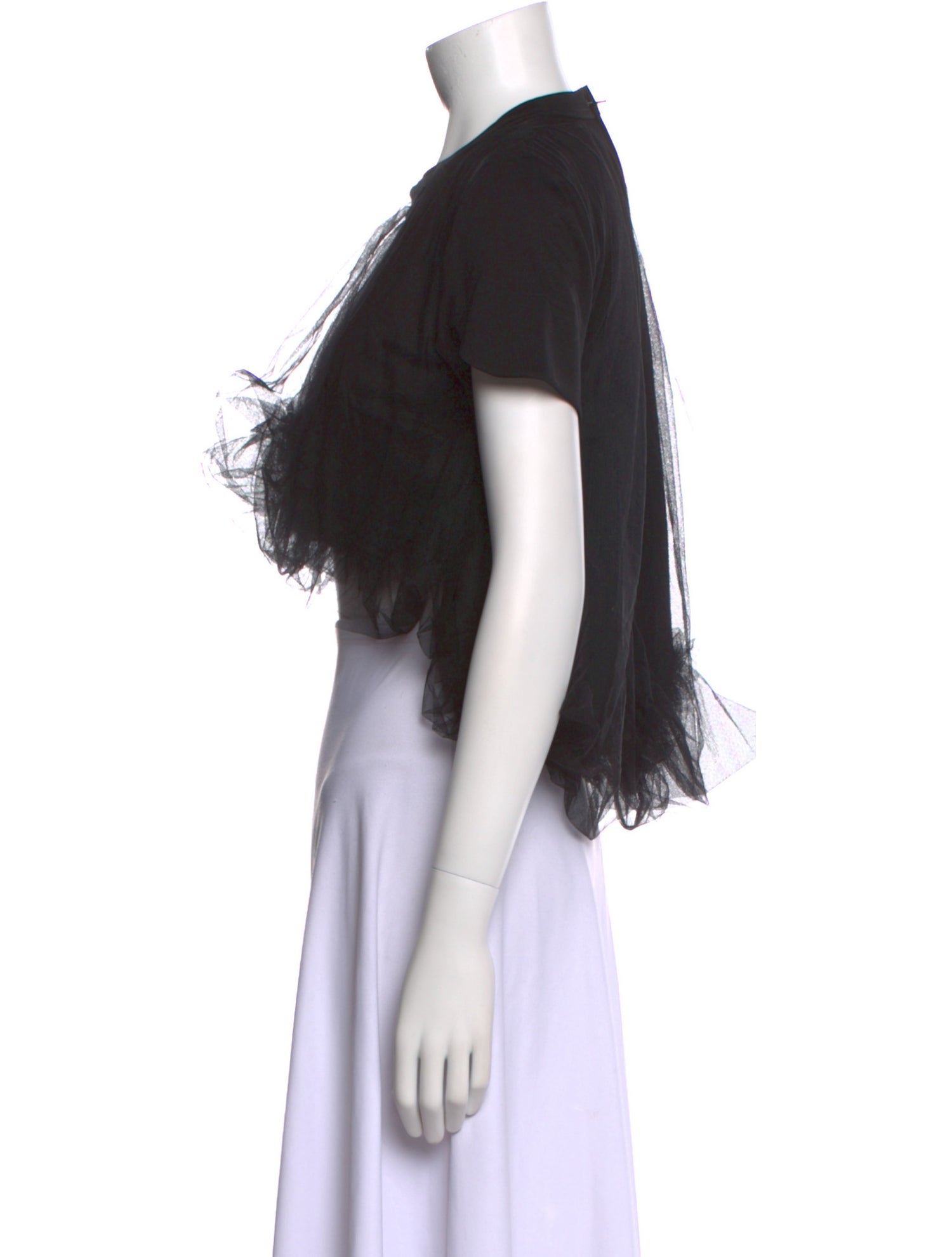 noir kei ninomiya Crew Neck Short Sleeve Crop Top