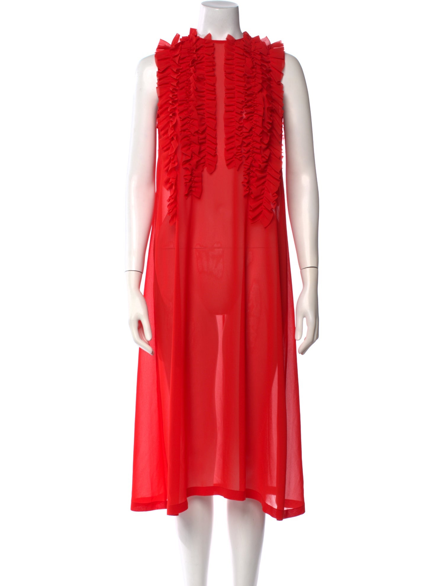 noir kei ninomiya Mock Neck Midi Length Dress