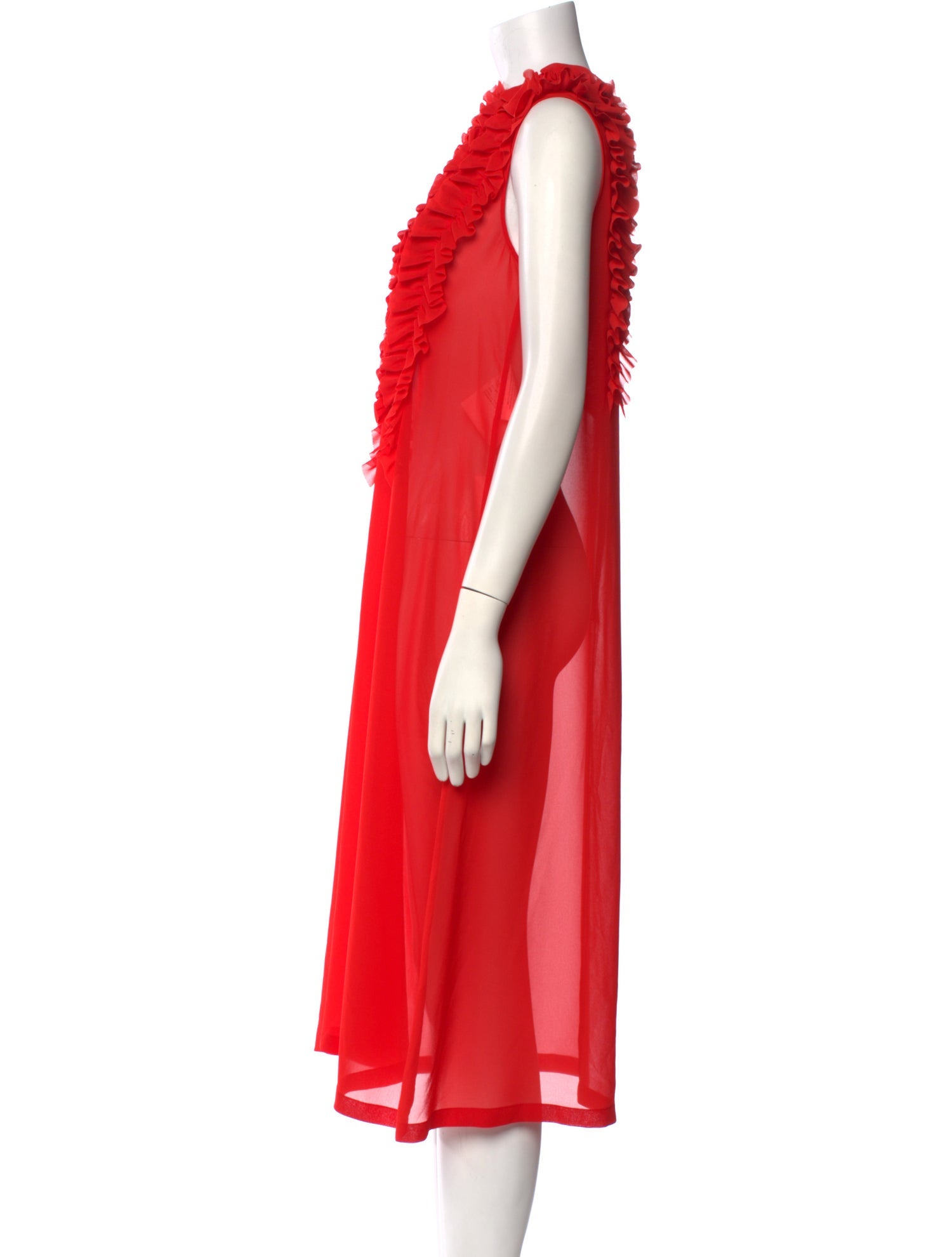 noir kei ninomiya Mock Neck Midi Length Dress