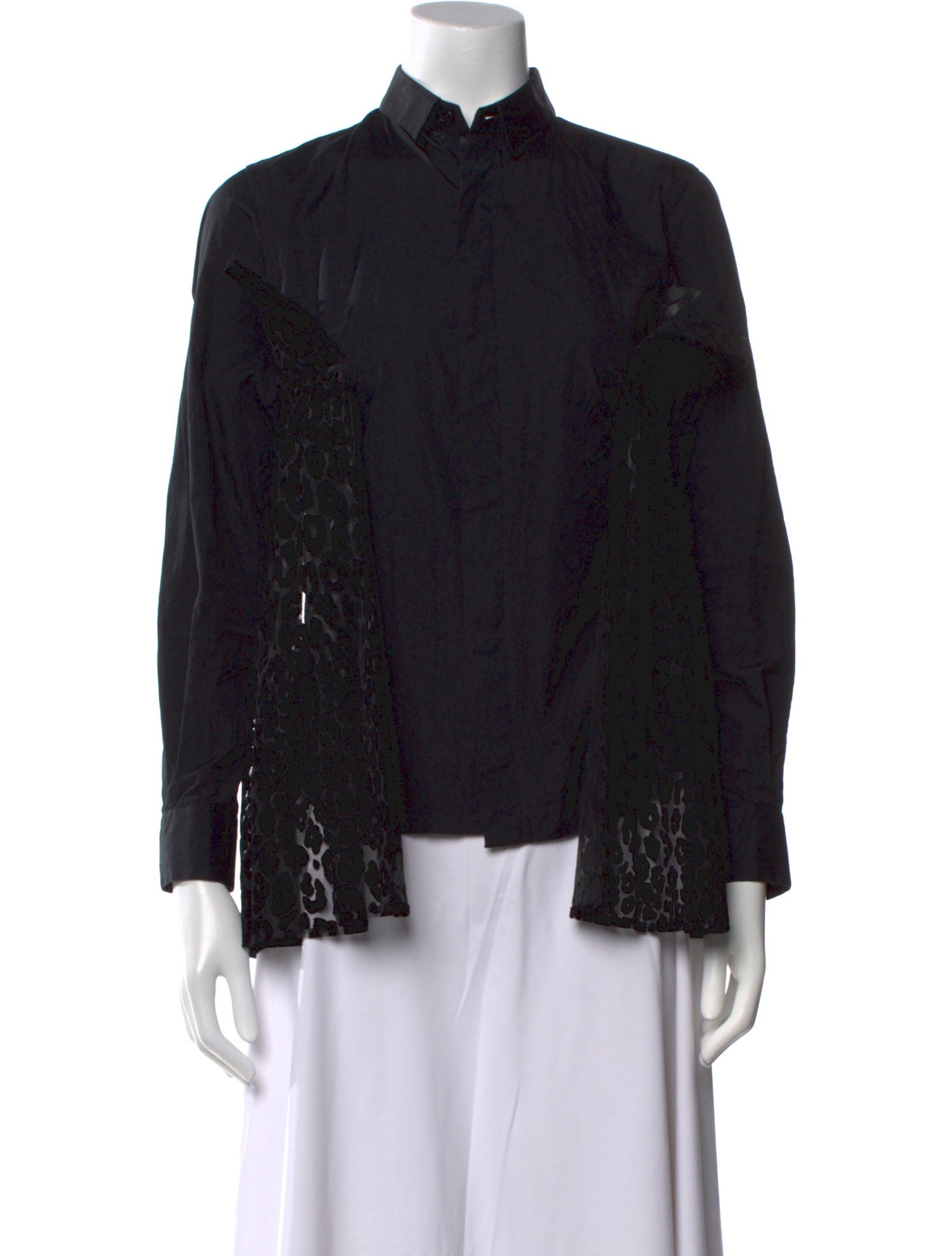 noir kei ninomiya Printed Long Sleeve Button-Up Top