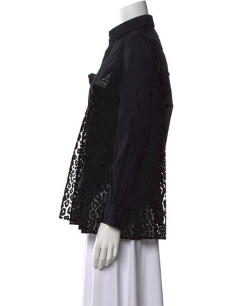noir kei ninomiya Printed Long Sleeve Button-Up Top