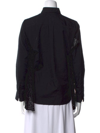 noir kei ninomiya Printed Long Sleeve Button-Up Top