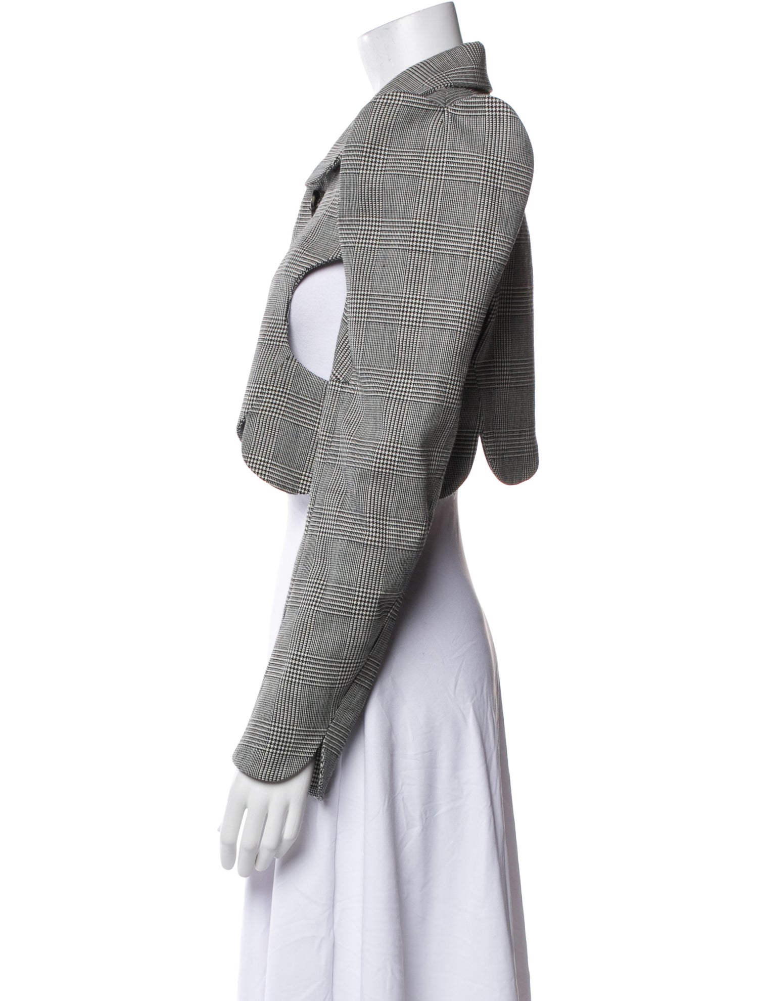 noir kei ninomiya Wool Plaid Print Bolero