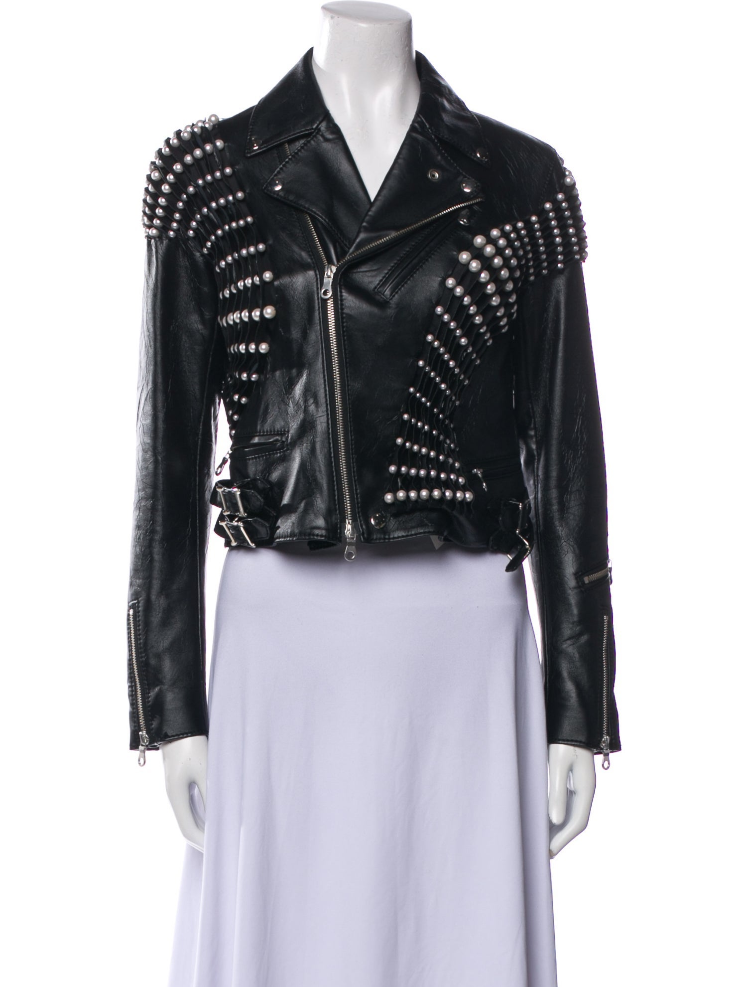 noir kei ninomiya Leather Biker Jacket