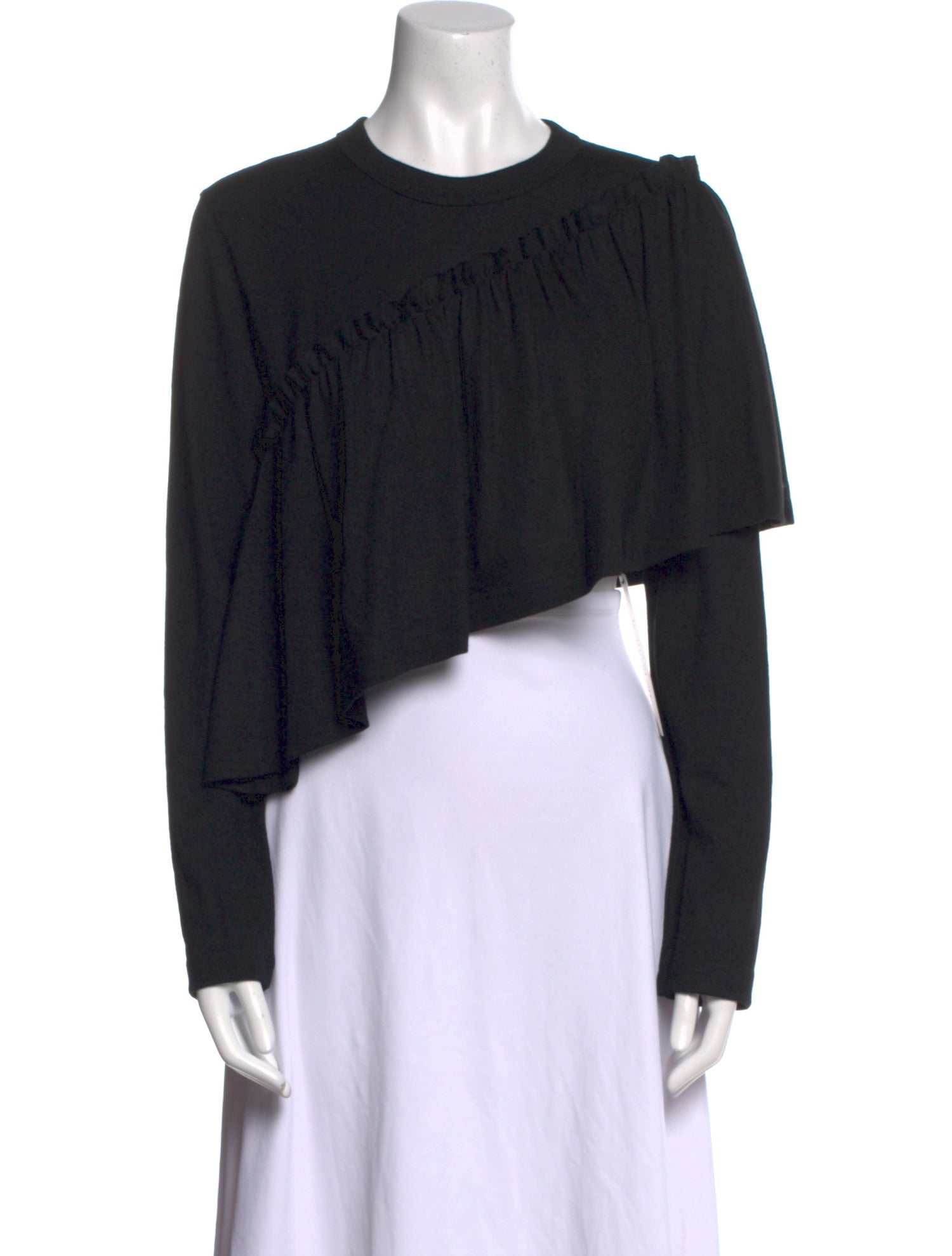 noir kei ninomiya Wool Crew Neck Crop Top