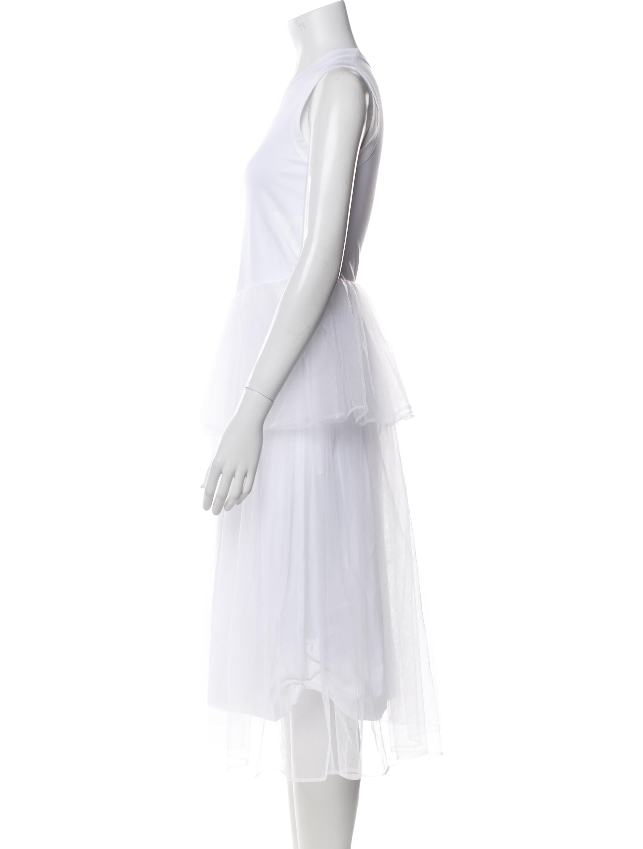 noir kei ninomiya Crew Neck Midi Length Dress