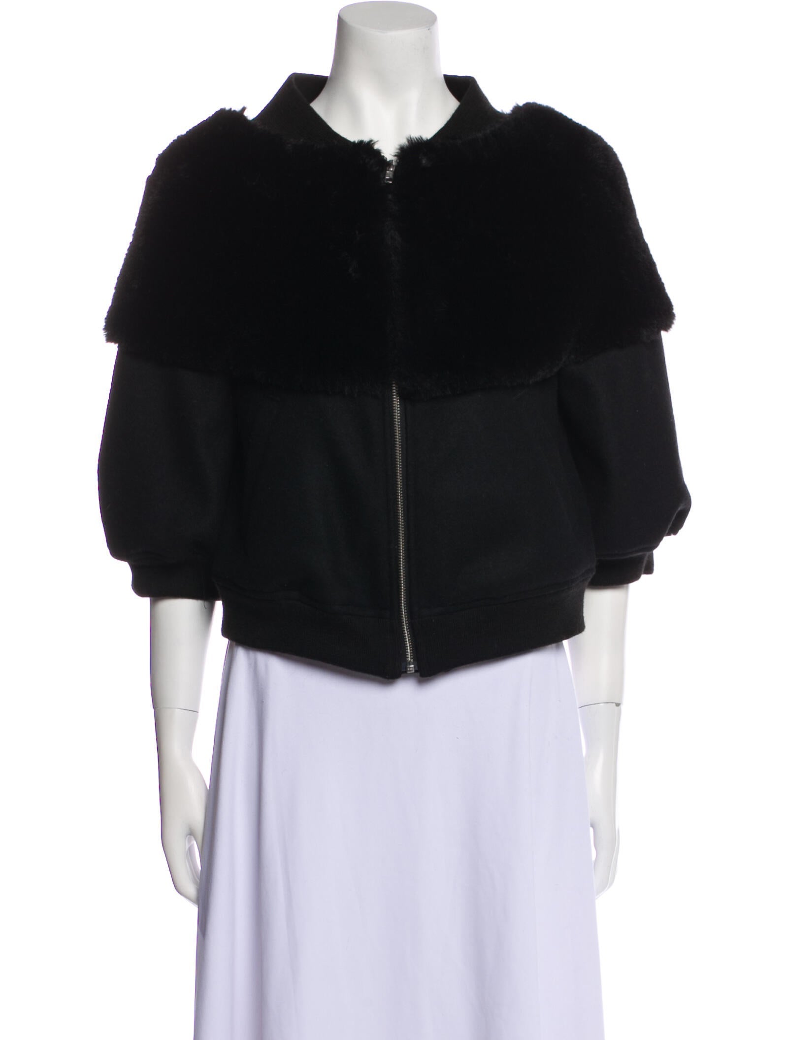 noir kei ninomiya Wool Faux Fur Jacket