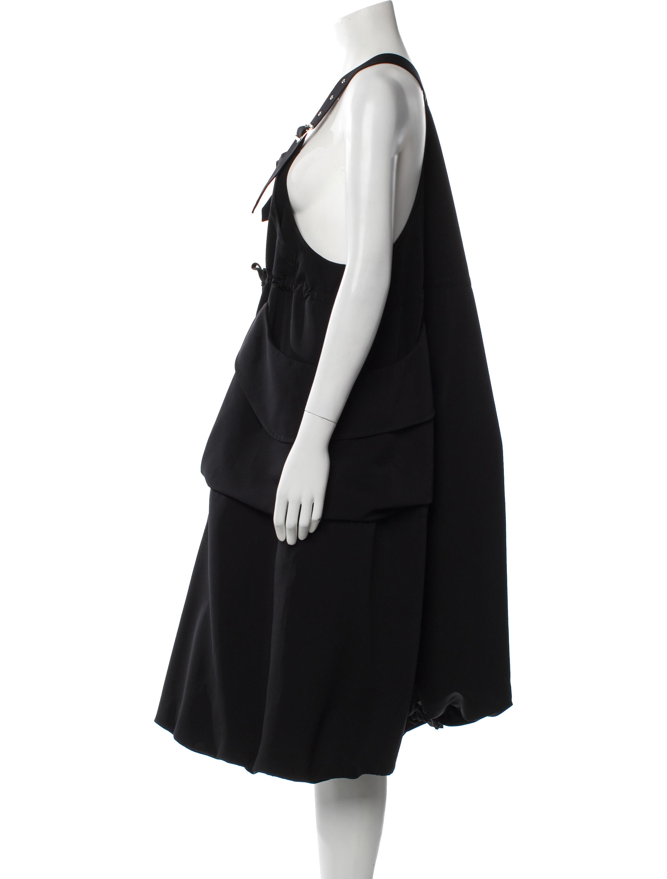 noir kei ninomiya Square Neckline Knee-Length Dress