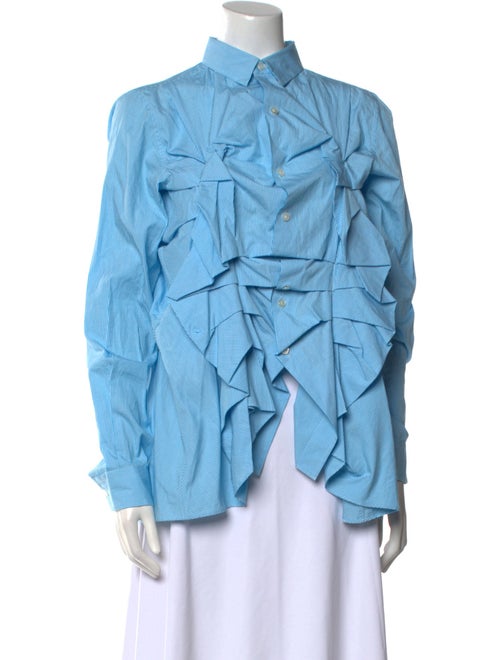 noir kei ninomiya Plaid Print Long Sleeve Button-Up Top